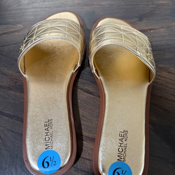 Brand new Michael Kors gold flats - Picture 2 of 3